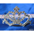 Big pageant tiara crown big pageant new design wholesale queen tiara silver plated crown tiara